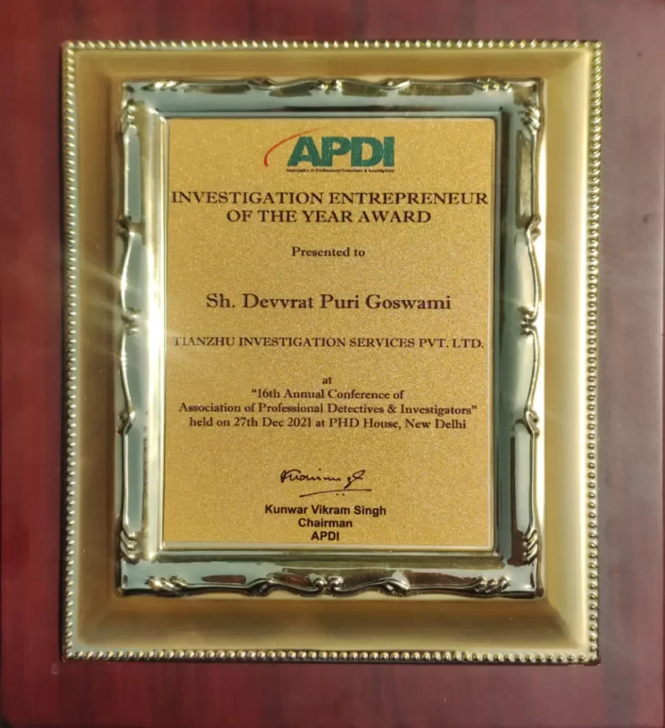 APDI Award goes to Sh. Devvrat Puri Goswami.